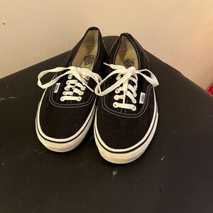 Vans Black and White Canvas Shoes